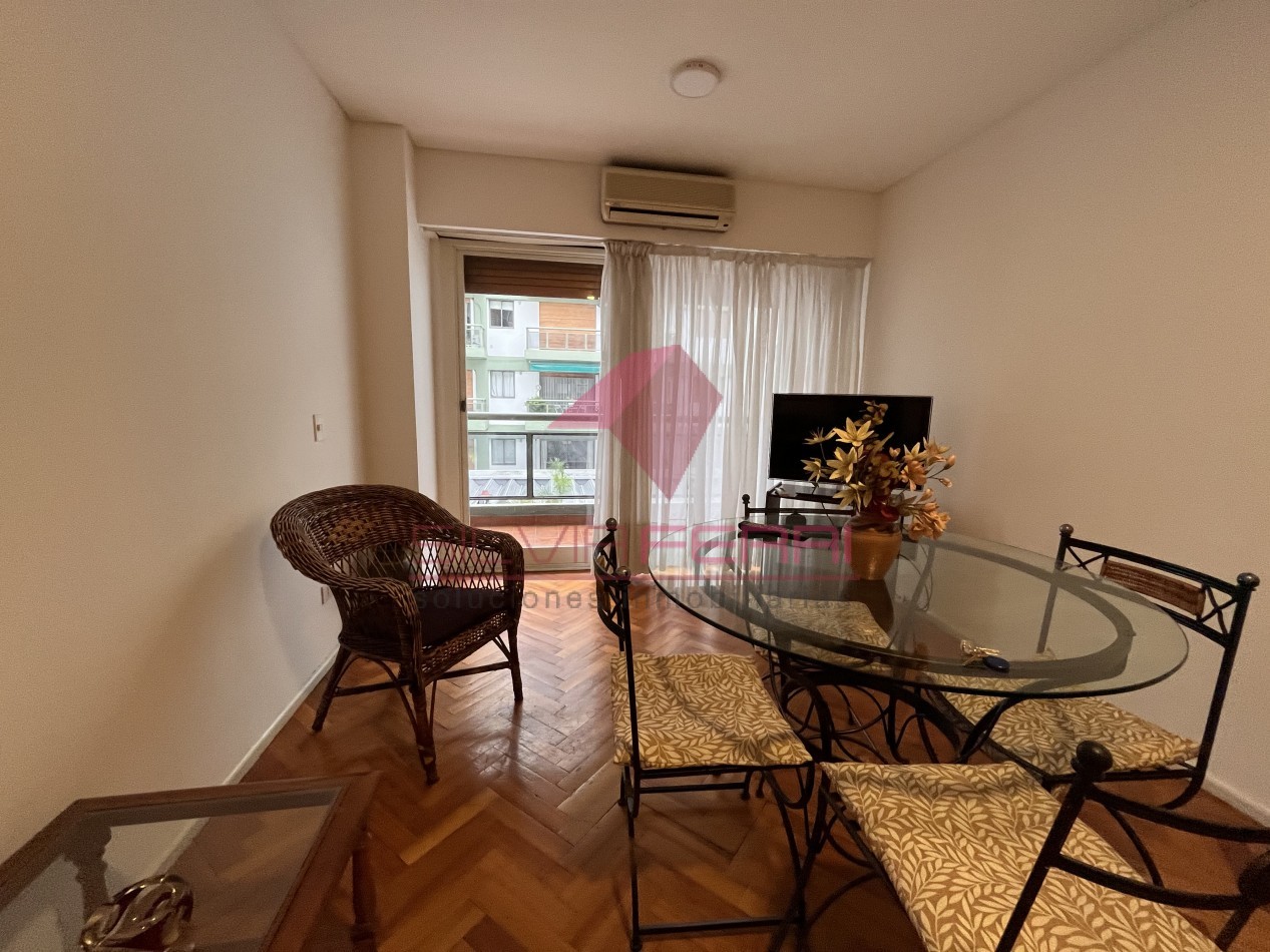Apartamento en alquiler 3 amb en barrio norte. Se alquila amoblado por 2 años. A una cuadra estac subte D Pueyrredon
